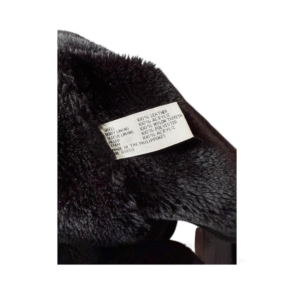 Brandon Thomas Black Shearling-Lined Leather Jack… - image 6